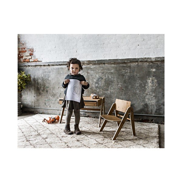 Birou din bambus pentru copii We Do Wood Geo's, maro-gri-image-1