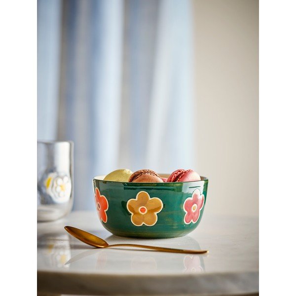 Bol pentru copii verde închis din gresie ø 12 cm Addy – Bloomingville Mini-image-1