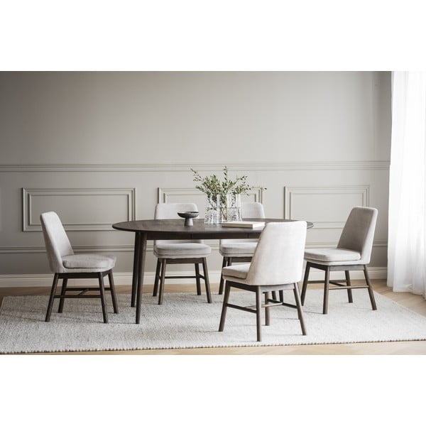 Masă de dining maro închis extensibilă din lemn masiv de stejar 105x170 cm Tyler – Rowico-image-1