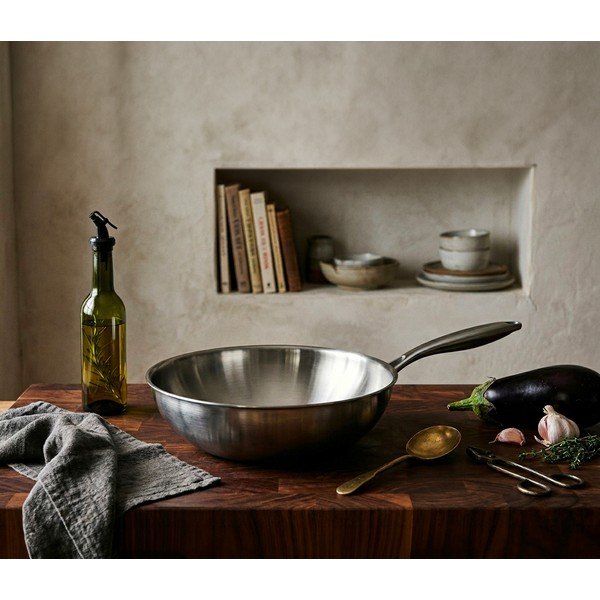 Tigaie tip wok din oțel inoxidabil ø 30 cm Steela – Orion-image-1
