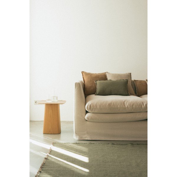 Covor kaki țesut manual din bumbac 200x300 cm Handloom – Lorena Canals-image-1