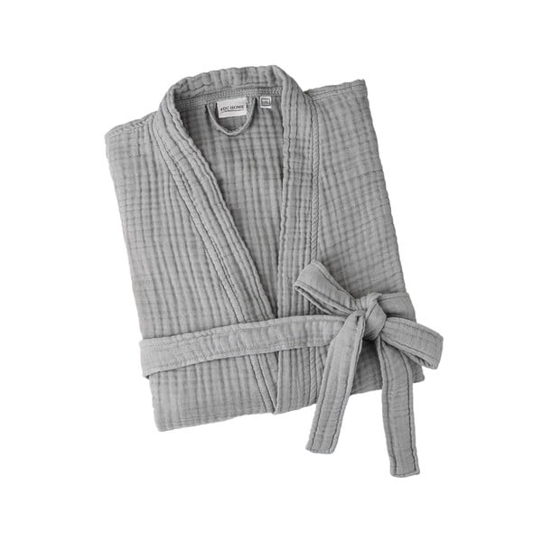 Halat gri S/M din muselină Kimono – Foutastic-image-2