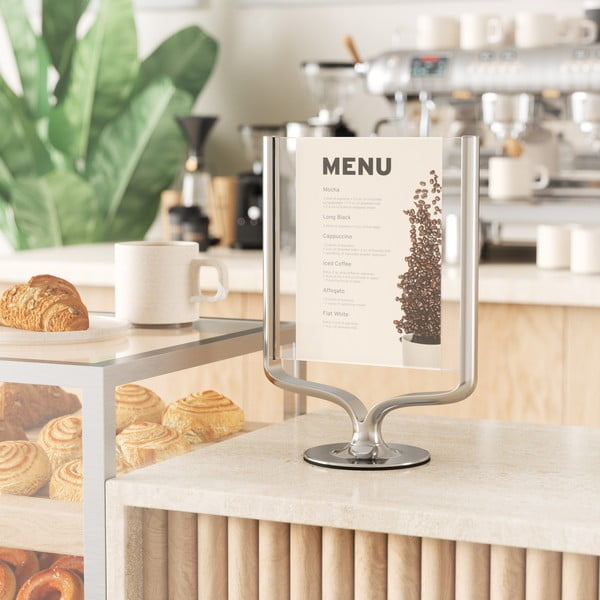 Ramă foto argintie de masă  din metal 18x25 cm Wishbone – Umbra-image-1