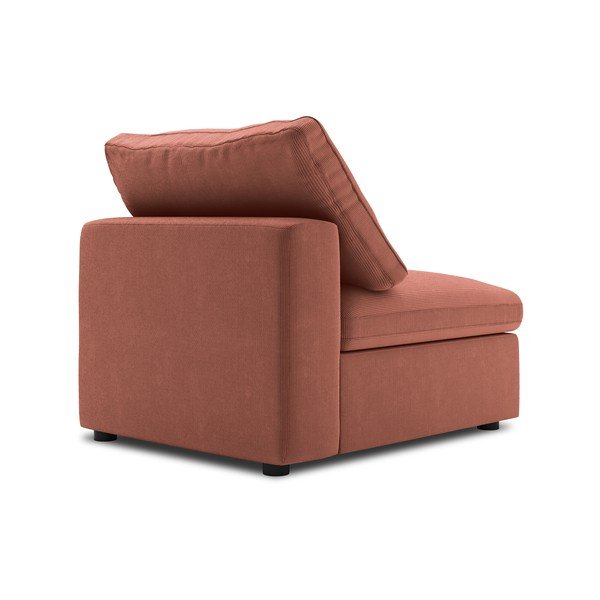Modul cu tapițerie din catifea pentru canapea de mijloc Windsor & Co Sofas Galaxy, roz-image-3