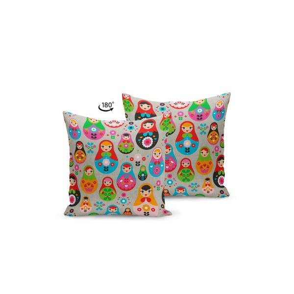 Pernă cu umplutură Kate Louise Matryoshka, 43 x 43 cm-image-1