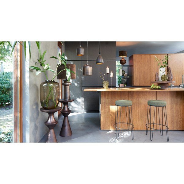 Lustră în culoarea bronzului cu abajur din ceramică ø 22,5 cm Dena – Light & Living-image-2