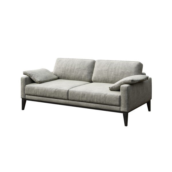 Canapea cu tapițerie din imitație de piele MESONICA Musso, 173 cm, gri-image-2