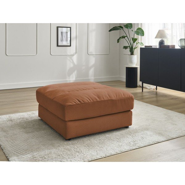 Taburet portocaliu cu tapițerie din catifea Sierra – Bobochic Paris-image-1