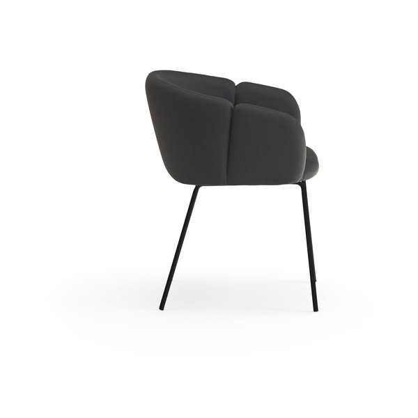 Scaun de sufragerie negru tapițat Add – Teulat-image-2