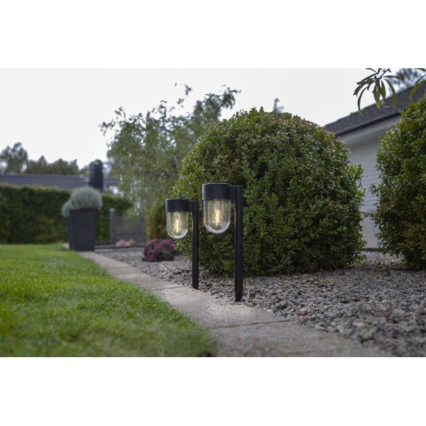 Set 2 corpuri de iluminat solare cu LED de exterior Star Trading Cupolai, înălțime 30 cm-image-2