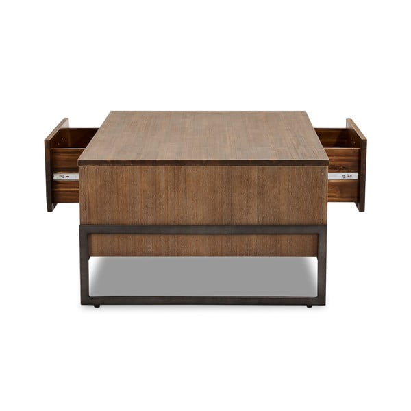 Măsuță de cafea din lemn masiv Furnhouse Mallorca, 120 x 75 cm, maro-image-4