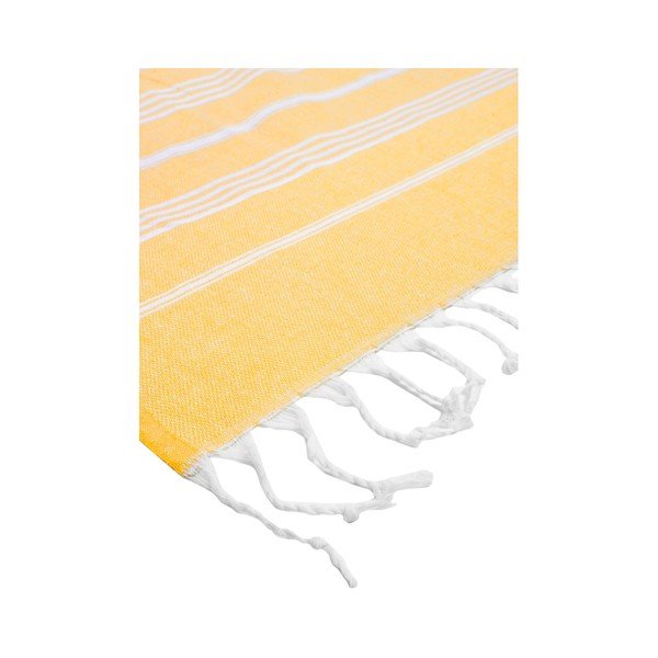 Prosop baie hammam Kate Louise Classic, 180 x 100 cm, galben-image-3