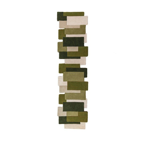 Covor tip traversă țesut manual din lână 60x230 cm Collage – Flair Rugs