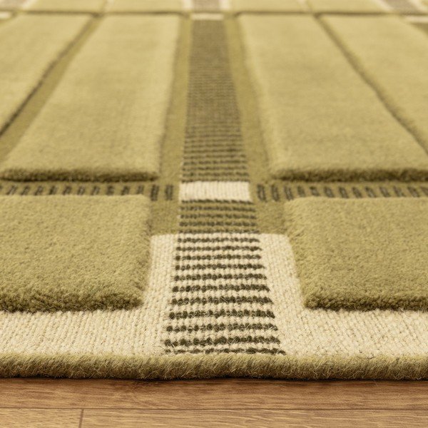 Covor verde/bej țesut manual din lână 120x170 cm – Asiatic Carpets-image-4