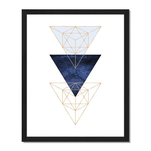 Tablou înrămat Liv Corday Provence Geo Triangles, 40 x 50 cm