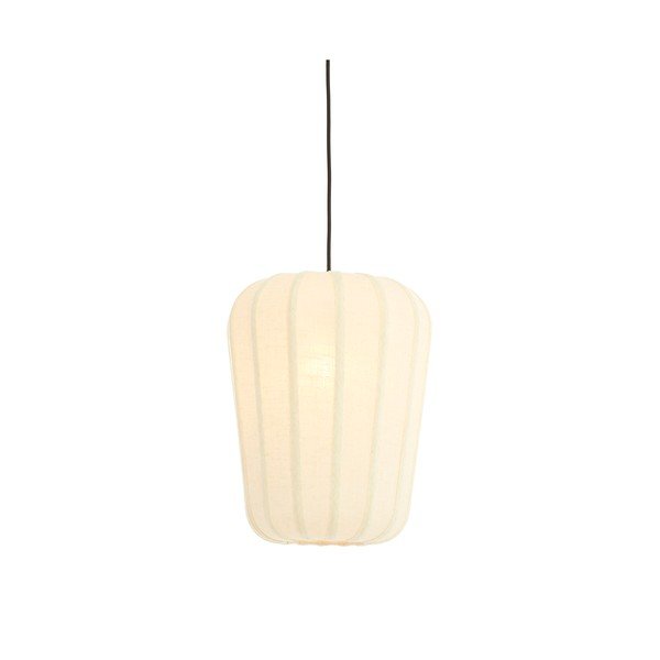 Lustră albă cu abajur textil ø 10 cm Bibury – Light & Living-image-1