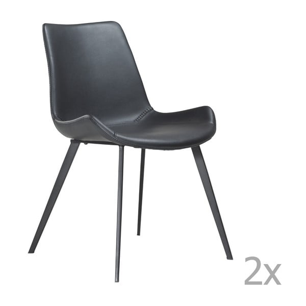 Set 2 scaune DAN-FORM Hype Faux, negru