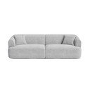 Canapea gri deschis cu tapițerie din catifea reiată  255 cm Campi – Cosmopolitan Design