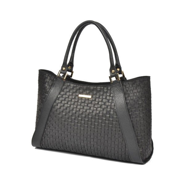 Geantă din piele Luisa Vannini Lucette, negru-image-3