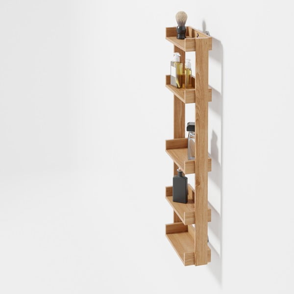 Raft de perete pentru baie din stejar Wireworks Yoku-image-3