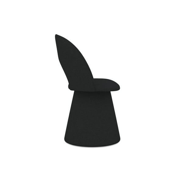 Scaun de sufragerie negru tapițat Kalo – Makamii-image-3