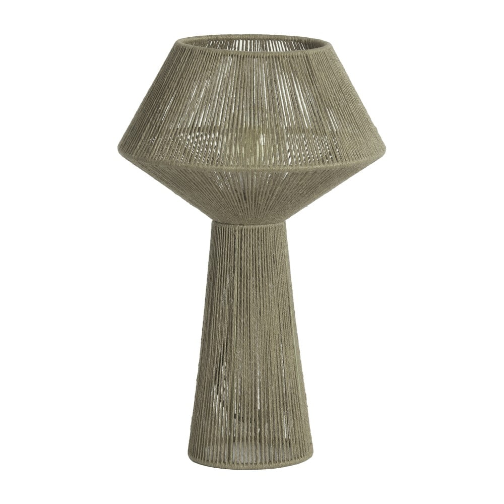 Veioză verde-deschis cu abajur din iută (înălțime 47 cm) Fugia – Light &amp; Living