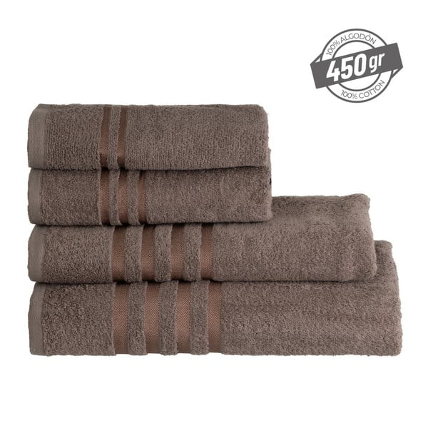 Prosop maro din bumbac din frotir 70x140 cm Simple – Casa Selección-image-4