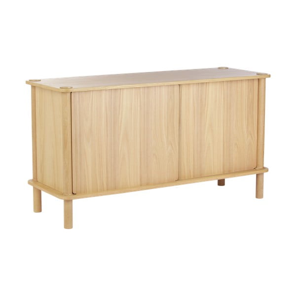 Comodă în culoare naturală din lemn de stejar cu ușă glisantă 135x73,5x48 cm Italic – UMAGE-image-1