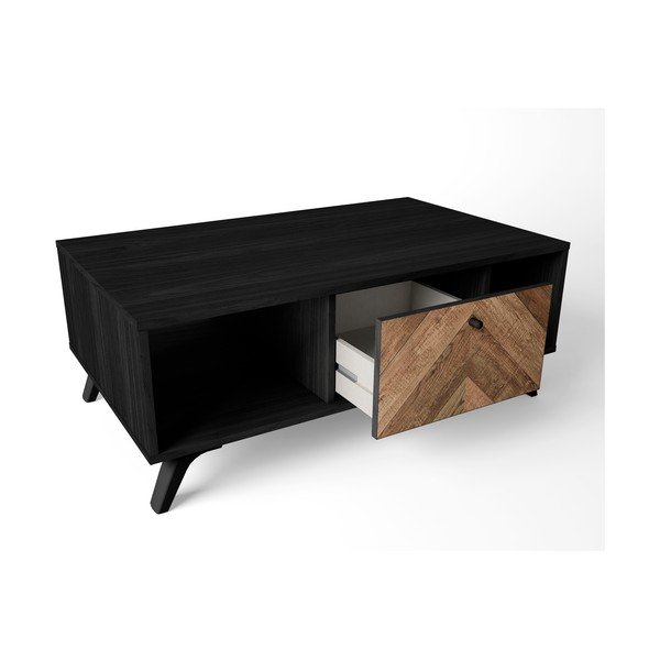 Măsuță de cafea neagră 60x100 cm Chevrons – Marckeric-image-3