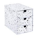 Cutie cu 3 sertare Bigso Box of Sweden Ingrid, alb-negru
