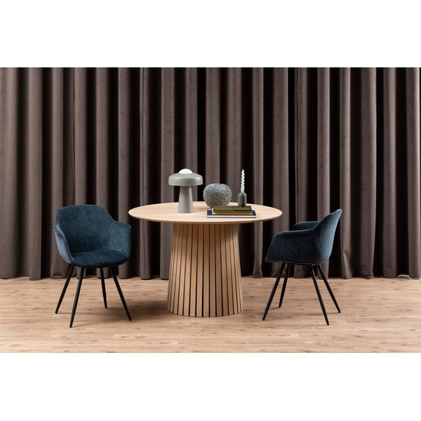 Masă dining din furnir de stejar deschis Actona Christo, ø 75 cm-image-1