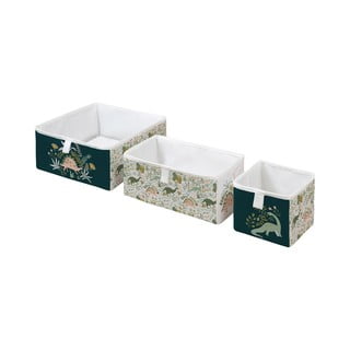 Set 3 cutii de depozitare pentru copii Butter Kings Friendly Dinosaurs