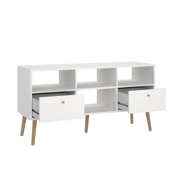 Comodă TV albă 117x61 cm Bodo – Tvilum-image-4