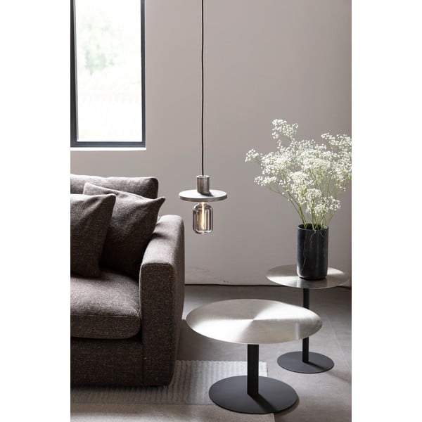 Măsuță de cafea neagră/aurie rotundă din metal ø 60 cm Snow – Zuiver-image-4