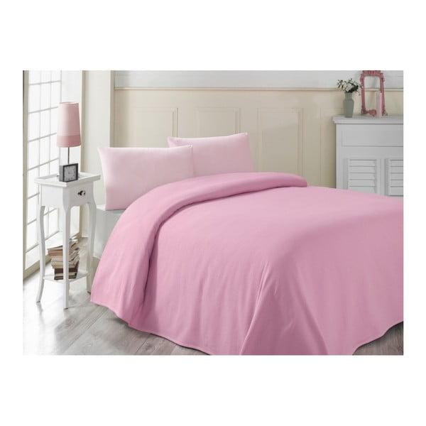 Cuvertură subțire de pat Pembe, 200 x 230 cm, roz