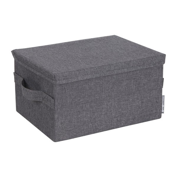 Cutie de depozitare gri din material textil cu capac 35x26x19 cm Soft Storage – Bigso