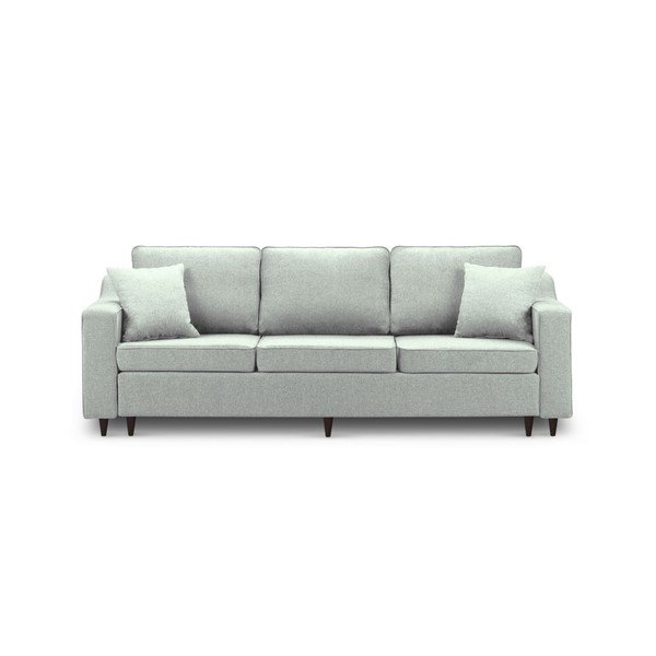 Canapea extensibilă cu 3 locuri și spațiu de depozitare Mazzini Sofas Narcisse, verde deschis-image-2