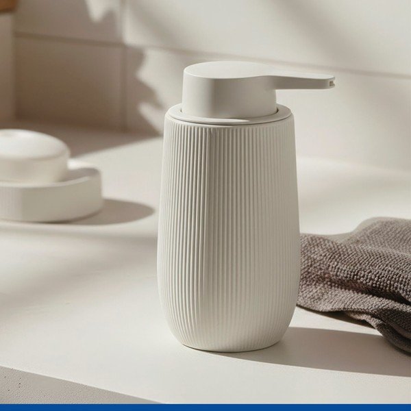 Dozator de săpun lichid crem din plastic 400 ml Fablo – Wenko-image-1
