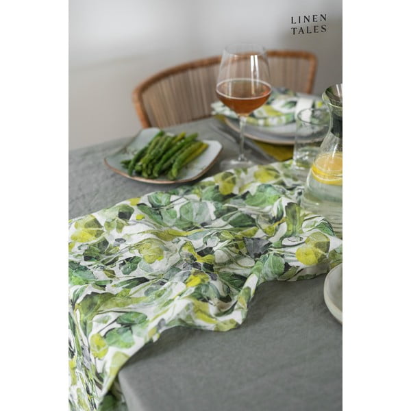 Napron de masă din in 40x200 cm Lotus – Linen Tales-image-2