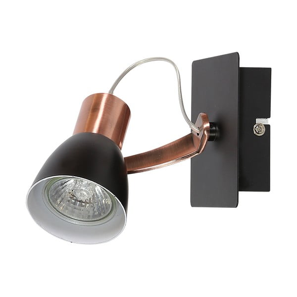 Aplică de perete neagră/arămie Markus – Candellux Lighting