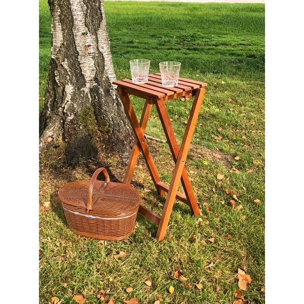 Masă auxiliară de grădină din lemn de eucalipt 27x29 cm Yakima – Garden Pleasure-image-1