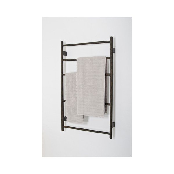 Suport din lemn de stejar pentru prosoape Wireworks Towel Rail Wallbar, negru-image-4