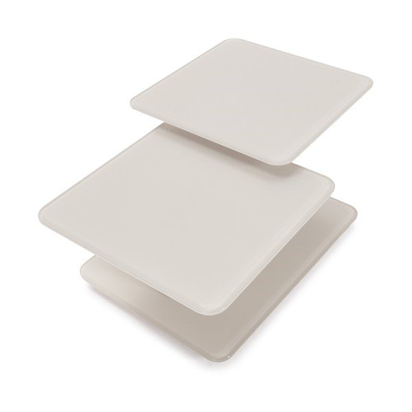 Măsuță de cafea crem din sticlă 54x115 cm Elvi – Marckeric-image-3