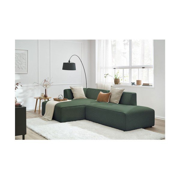 Colțar modular verde (cu colț pe partea stângă/în formă de ”L”) Megeve – Bobochic Paris-image-4