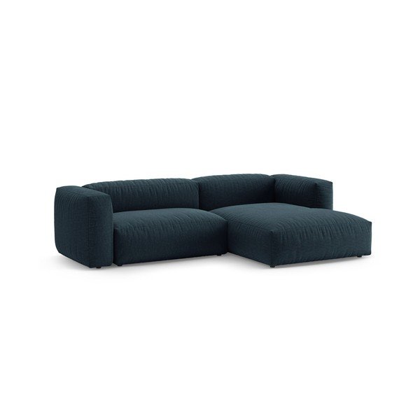 Colțar modular albastru închis extensibil (cu colț pe partea dreaptă/cu șezlong) – Micadoni -image-4