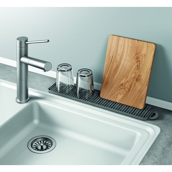 Scurgător de vase gri din plastic 42x8 cm Gravity – Metaltex-image-1