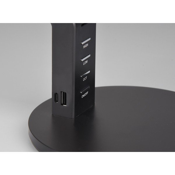 Veioză negru-mat LED cu intensitate reglabilă (înălțime 40 cm) Ava – Trio-image-3