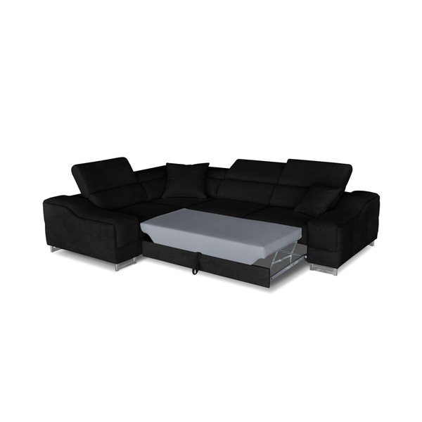 Colțar extensibil Windsor & Co. Sofas Kappa, colț partea stângă, negru -image-2
