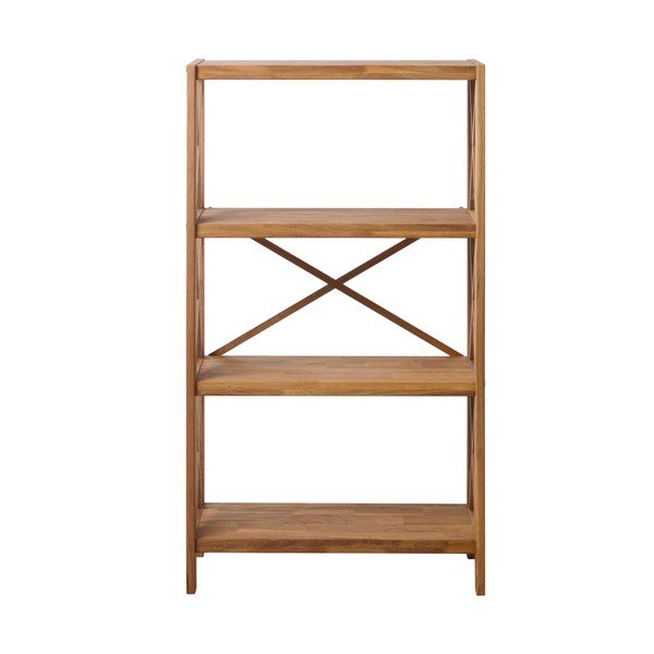 Etajeră în culoare naturală din lemn de stejar 70x124 cm X-Shelf – Unique Furniture