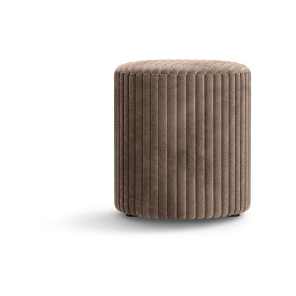 Taburet maro cu tapițerie din catifea reiată Dia – Micadoni -image-1